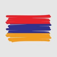 cepillo de bandera de armenia vector