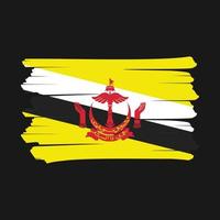 cepillo de bandera de brunei vector