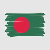 cepillo de bandera de bangladesh vector