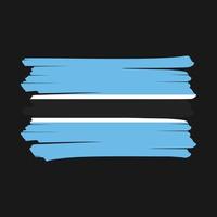 Botswana Flag Brush vector