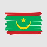 cepillo de bandera de mauritania vector