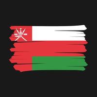 Oman Flag Brush vector