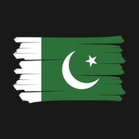 cepillo de bandera de pakistán vector