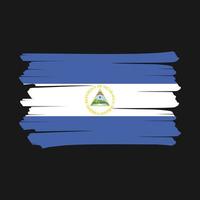 pincel de bandera de nicaragua vector