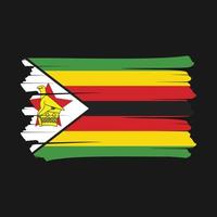 Zimbabwe Flag Brush vector