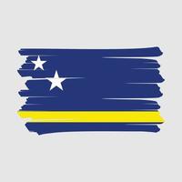 Curacao Flag Brush vector