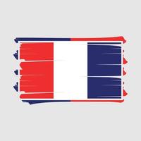 cepillo de bandera de francia vector