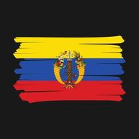 cepillo de bandera de colombia vector