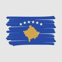 pincel de bandera de kosovo vector