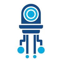 Nano Robot Glyph Two Color Icon vector