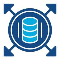 Data Driven Glyph Two Color Icon vector