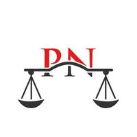 Letter PN Attorney Law Logo Design Vector Template