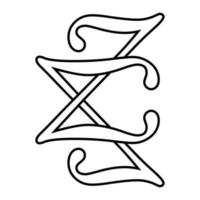 vector de ilustración de icono de letra z