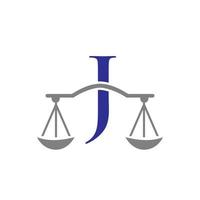 Attorney Law Firm Logo Design On Letter J Vector Template