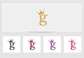 Letter G Crown Logo Design vector
