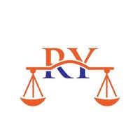 Letter RY Attorney Law Logo Design Vector Template