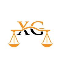 Law Firm Letter XG Logo Design. Law Attorney Sign vector