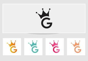 Letter G Crown Logo Design vector