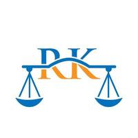 Letter RK Attorney Law Logo Design Vector Template