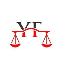 diseño del logotipo de la letra yf del bufete de abogados. signo de abogado de ley vector