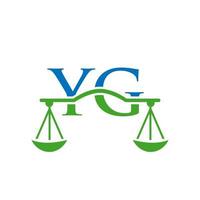 Law Firm Letter YG Logo Design. Law Attorney Sign vector