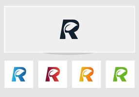 Letter R Eco logo design. Leaf Logo Design vector