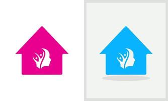 diseño del logo de la casa de caridad. logotipo de la casa con vector de concepto de caridad. diseño de logotipo de caridad y hogar