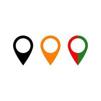 Location Icon Template. Navigation map, gps, direction, place, compass, contact, search concept vector design on white background