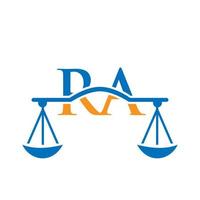 Letter RA Attorney Law Logo Design Vector Template