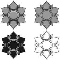 diseño de vector de flor de loto
