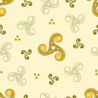 Knotted triskelion symbol pattern design vector