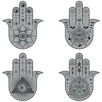 Hamsa protection symbol design vector