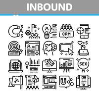 Inbound Marketing Collection Icons Set Vector