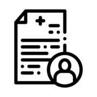 patient medical record icon vector outline illustration