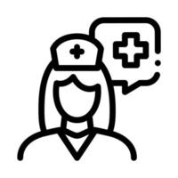 medical nurse icon vector outline illustration