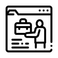 study of human documents icon vector outline illustration