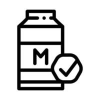 ilustración de contorno de vector de icono de botella de leche