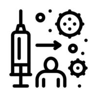 immune injection icon vector outline illustration