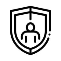 immunity protection icon vector outline illustration