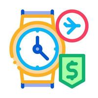 comprar reloj de pulsera en efectivo icono libre de impuestos ilustración de contorno vectorial vector