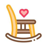 Rocking Chair Icon Vector Outline Illustration