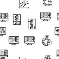 ciencia de datos innovar tecnología vector patrón sin costuras