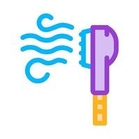 Laundry Electric Steamer Brush Vector Line Icon