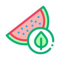 Watermelon Leaf Icon Vector Outline Illustration