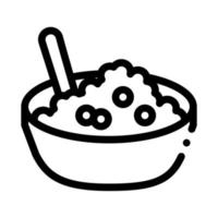 Caviar Dish Bowl Icon Vector Outline Illustration