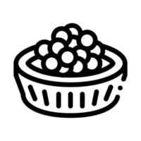 Caviar In Basket Icon Vector Outline Illustration