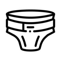 Diaper With Belt Icon Vector Outline Illustration