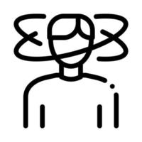 Man Dizziness Icon Vector Outline Illustration