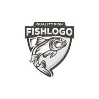 Vector fish logo design template