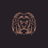 Vector lion head logo design